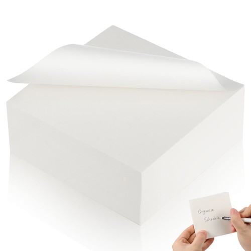 400pcs white blank note pads - note,